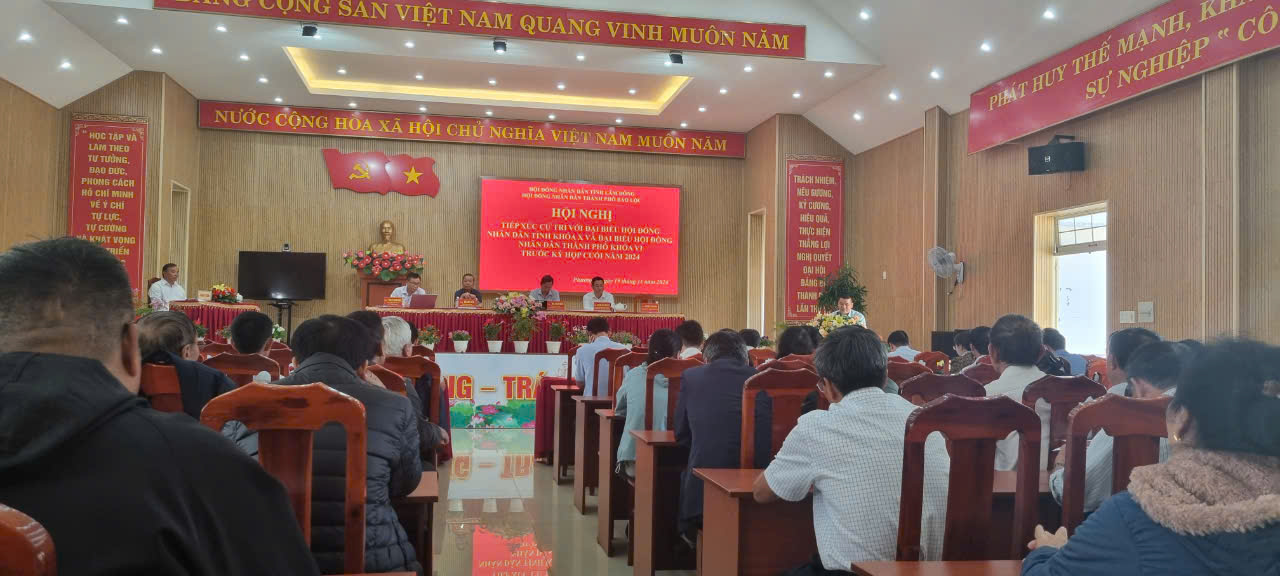 Đại biểu HĐND Tỉnh Lâm Đồng khóa X và đại biểu HĐND Thành phố Bảo Lộc khóa VI Tiếp xúc với cử tri phường 2 trước kỳ họp cuối năm 2024.