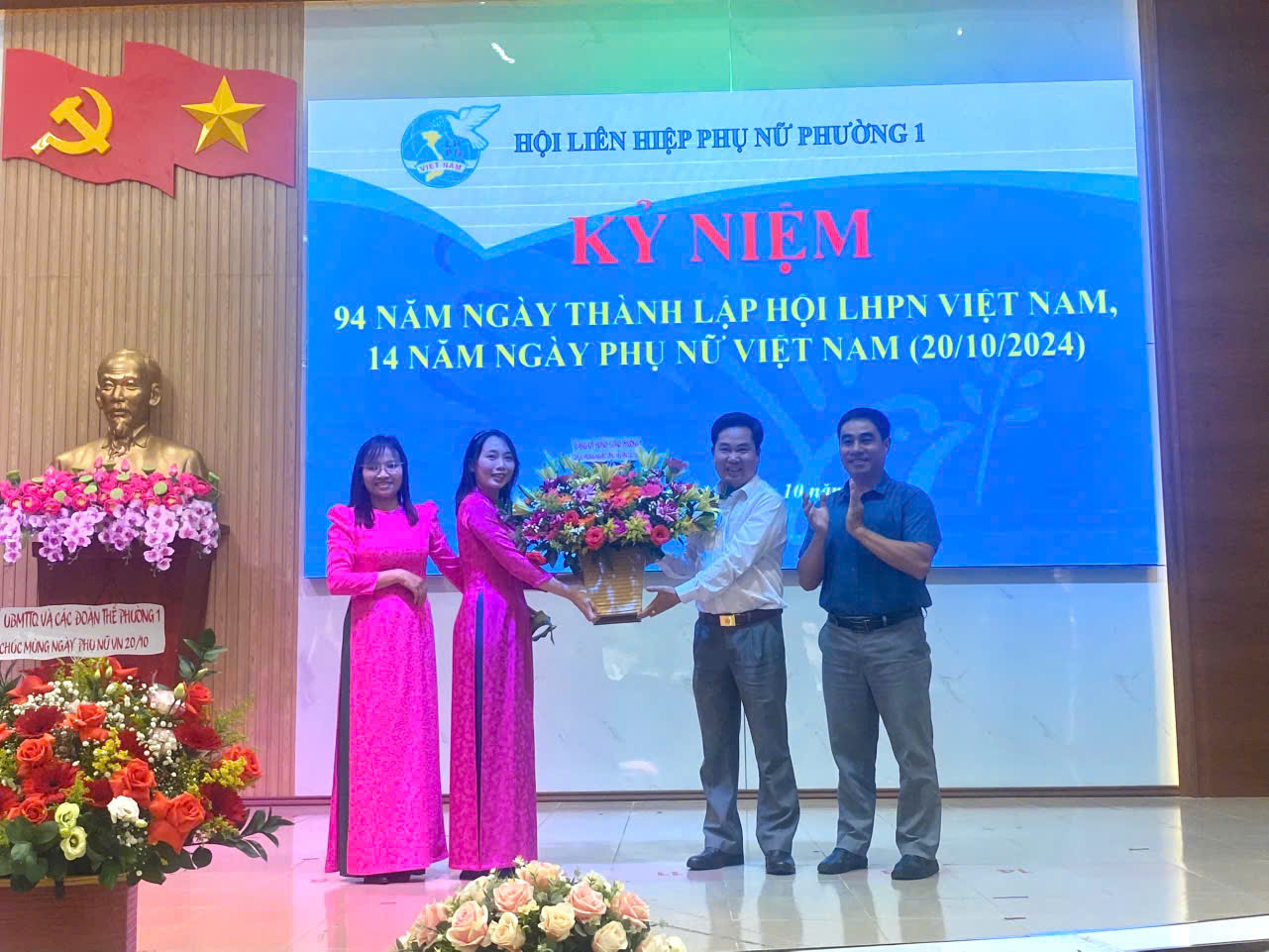 HỘI LHPN VIỆT NAM PHƯỜNG 1 CHÀO MỪNG KỶ NIỆM 94 NĂM NGÀY THÀNH LẬP HỘI LHPN VIỆT NAM - 20/10/2024