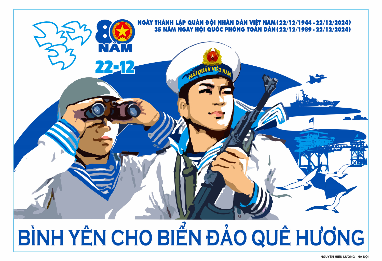 Kỷ niệm 80 năm Ngày thành lập Quân đội nhân dân Việt Nam (22/12/1944 - 22/12/2024) và 35 năm Ngày hội Quốc phòng toàn dân (22/12/1989 - 22/12/2024)