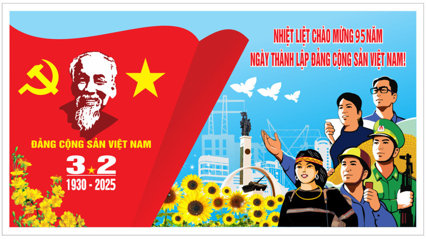  Tuyên truyền kỷ niệm 95 năm Ngày thành lập Đảng Cộng sản Việt Nam (03/2/1930 - 03/2/2025)