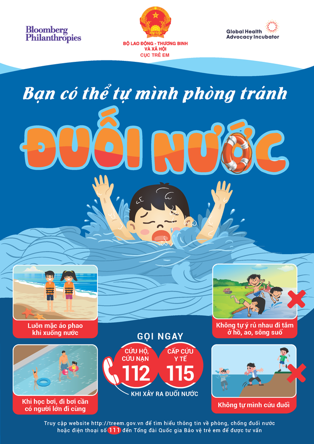 Tuyên truyền phòng chống đuối nước trẻ em