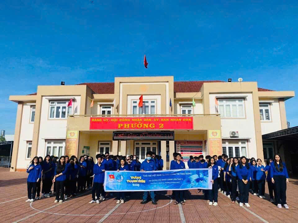 ĐOÀN TNCSHCM PHƯỜNG 2 RA QUÂN THÁNG THANH NIÊN THÁNG 3/2025